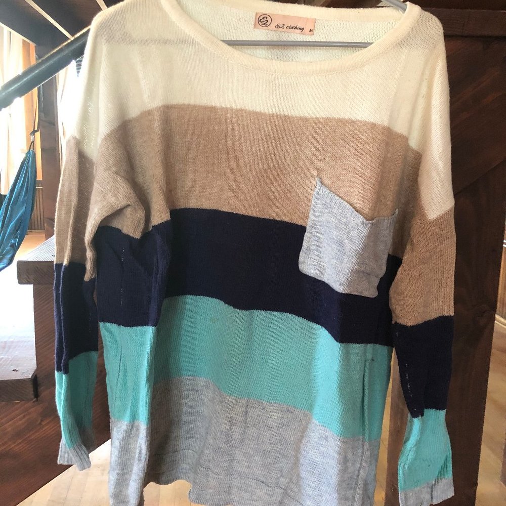 Oversized colorblock sweater